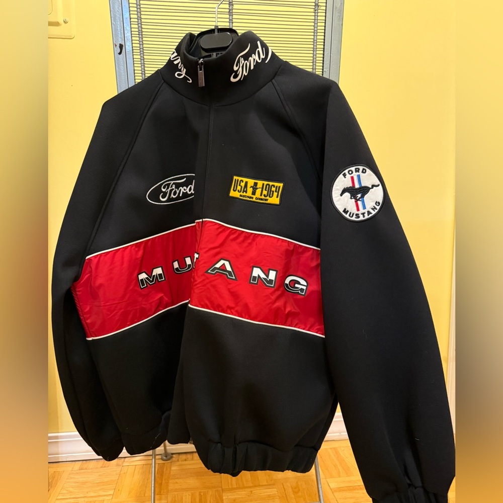 Zara Black and Red Bomber Jacket
